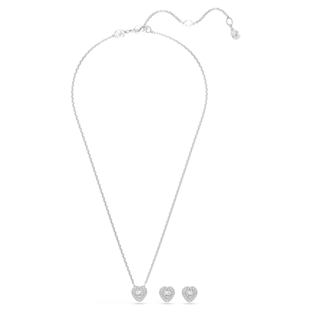 Ariana Grande x Swarovski set Mixed cuts, Heart, White, Rhodium plated