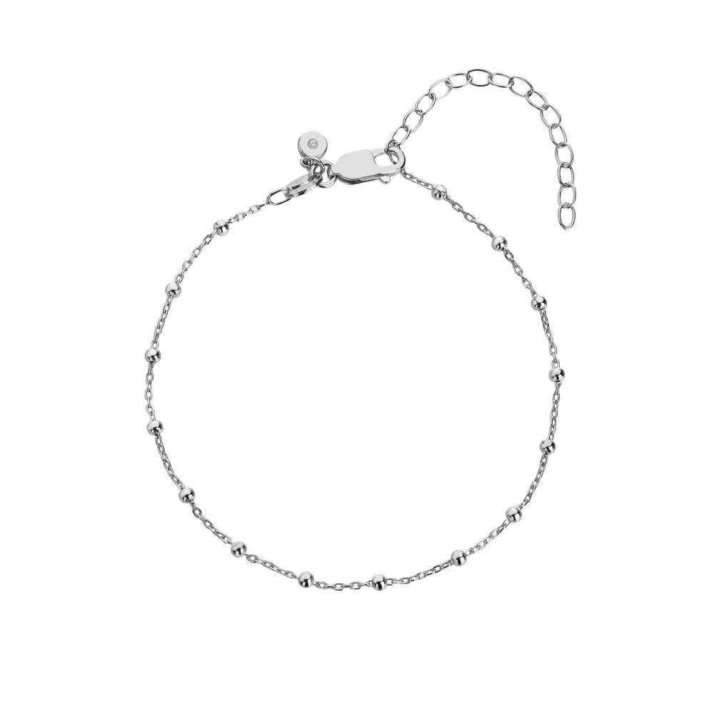 Hot Diamonds Silver Bead Chain Bracelet