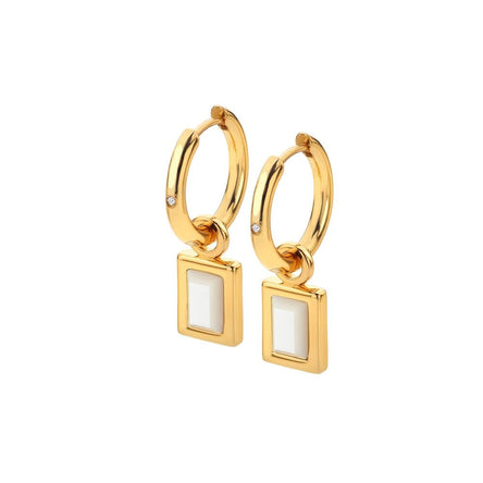 HDXGEM Rectangle Earrings - Mother of Pearl