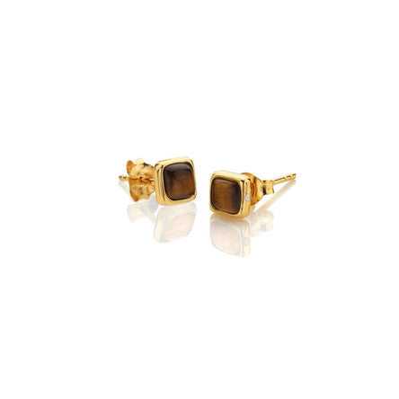 HDXGEM Square Earrings - Tigers Eye