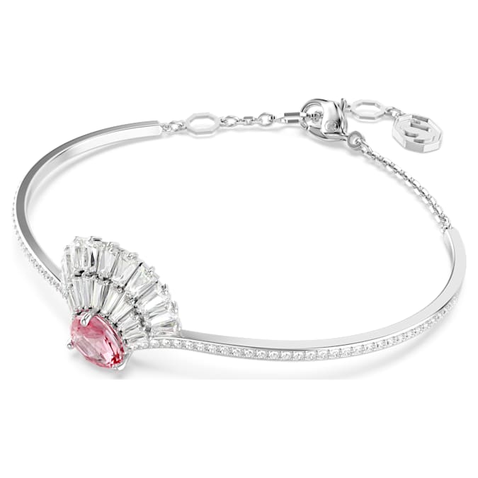 Swarovski Idyllia bangle Shell, Pink, Rhodium plated