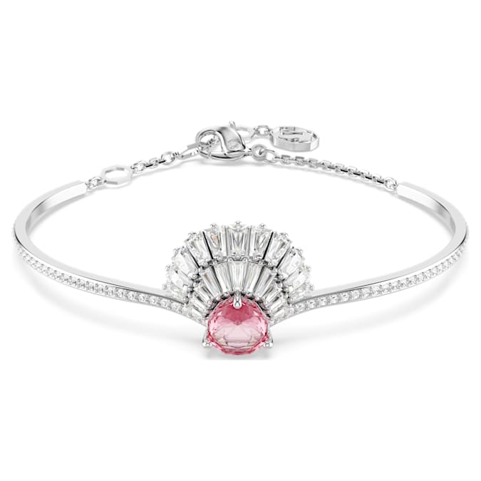 Swarovski Idyllia bangle Shell, Pink, Rhodium plated