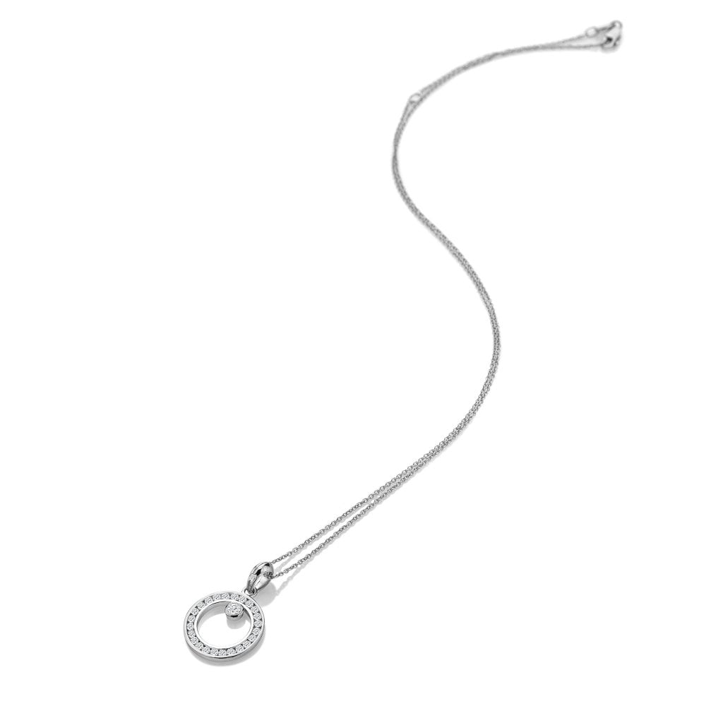 Hot Diamonds Orbit Silver Pendant