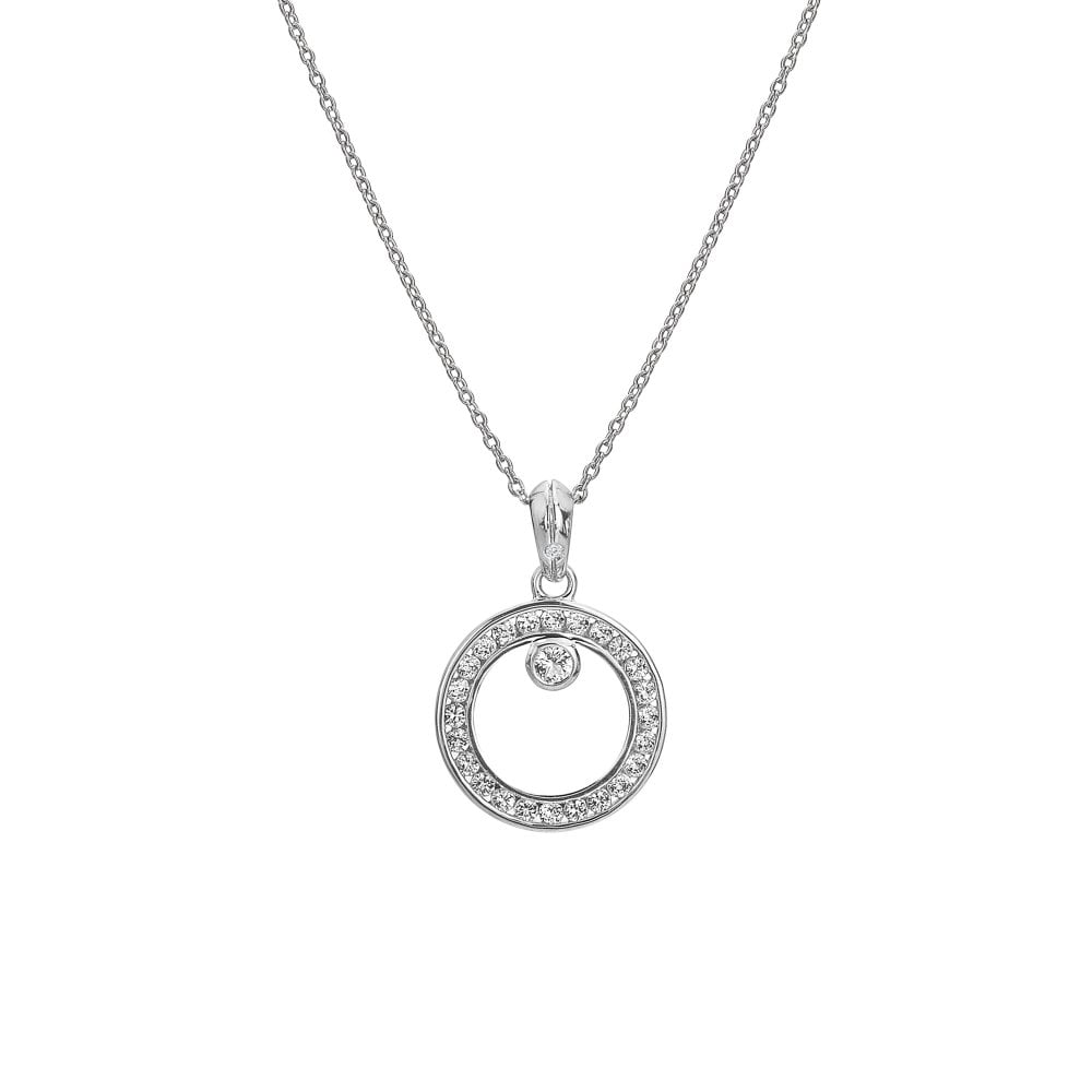 Hot Diamonds Orbit Silver Pendant