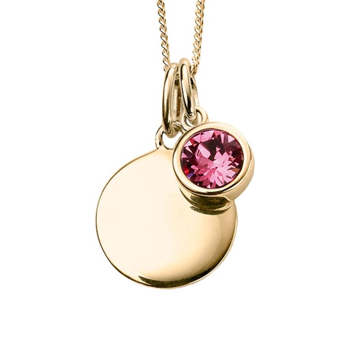 Gold October Birthstone Necklace