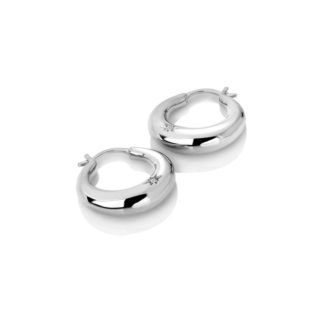 Hot Diamonds Silver Soul Statement Earrings