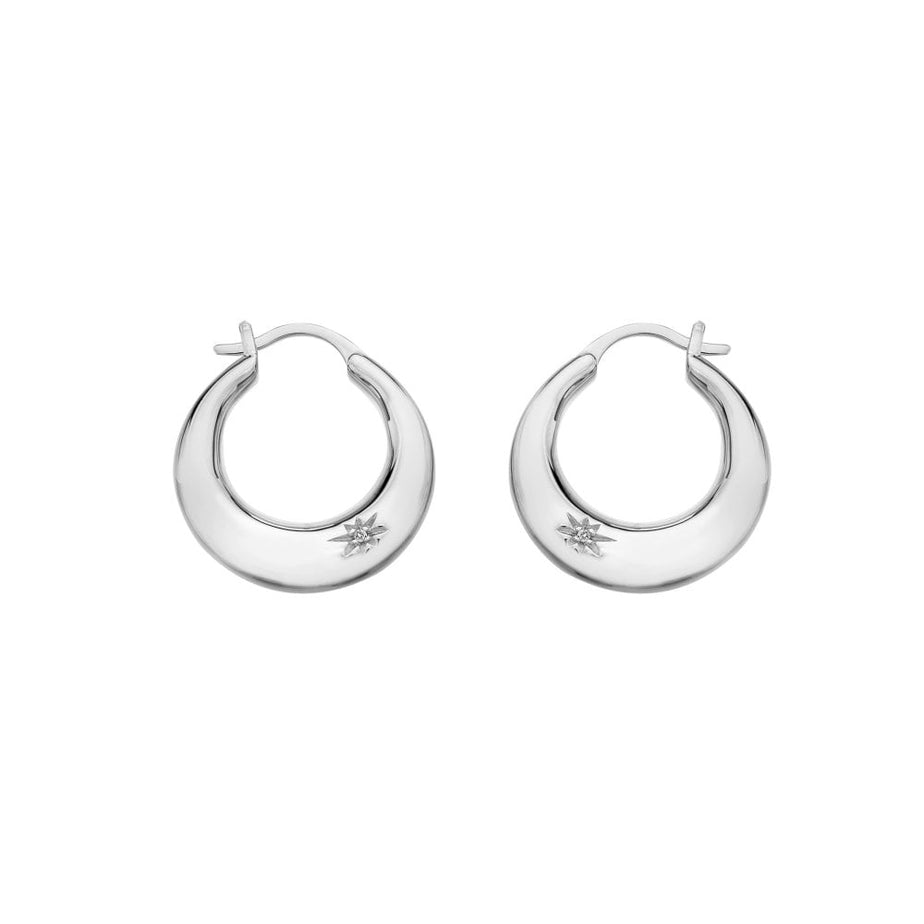 Hot Diamonds Silver Soul Statement Earrings