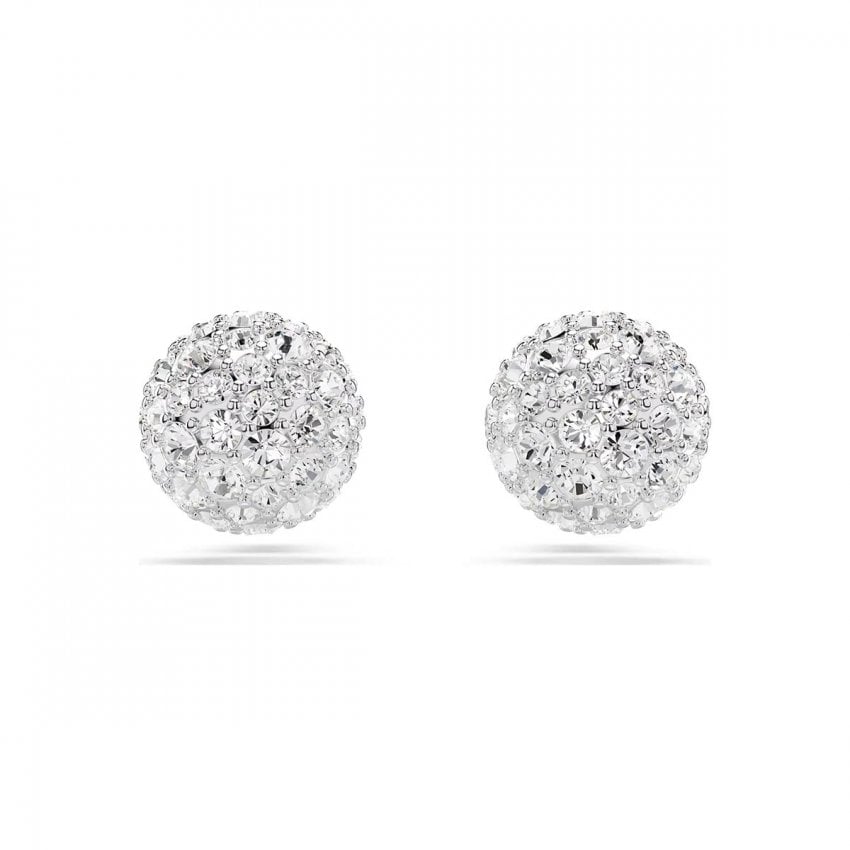 Swarovski Dextera Stud Earrings, Silver-tone