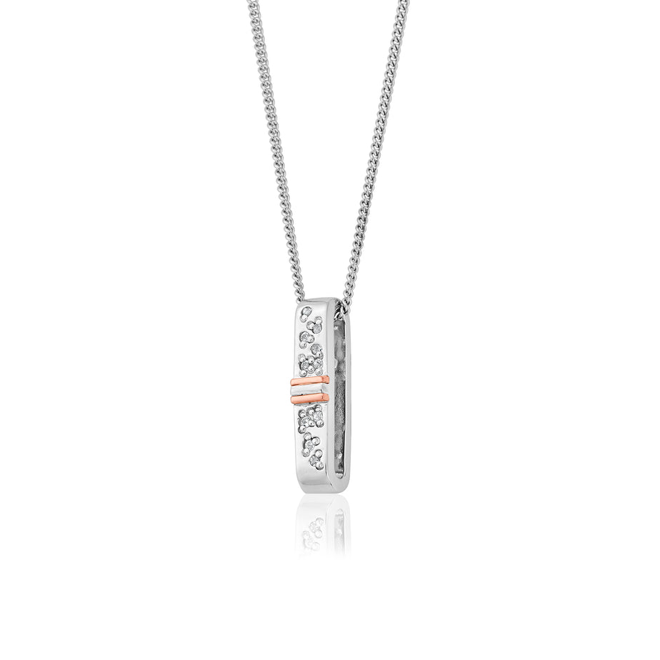 Clogau Cariad Sparkle White Topaz Drop Pendant