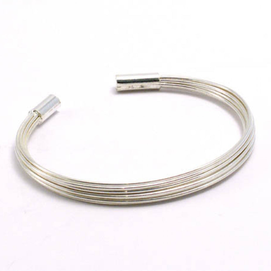 Out Of Mexico Silver Multi-Wire Bangle