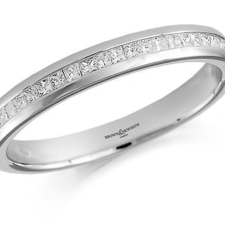 9ct White Gold Diamond Wedding/  Eternity Ring