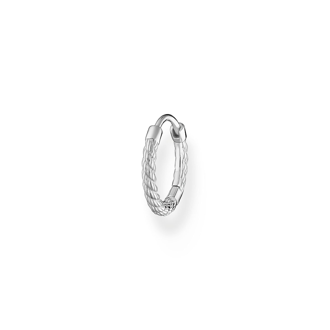 Thomas Sabo Single Hoop Rope Earring Silver 13MM