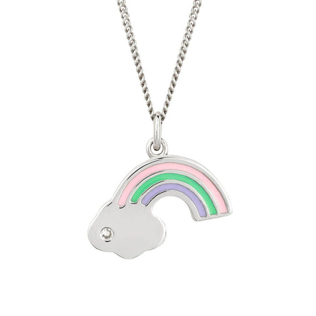 D for Diamond Rainbow Pendant