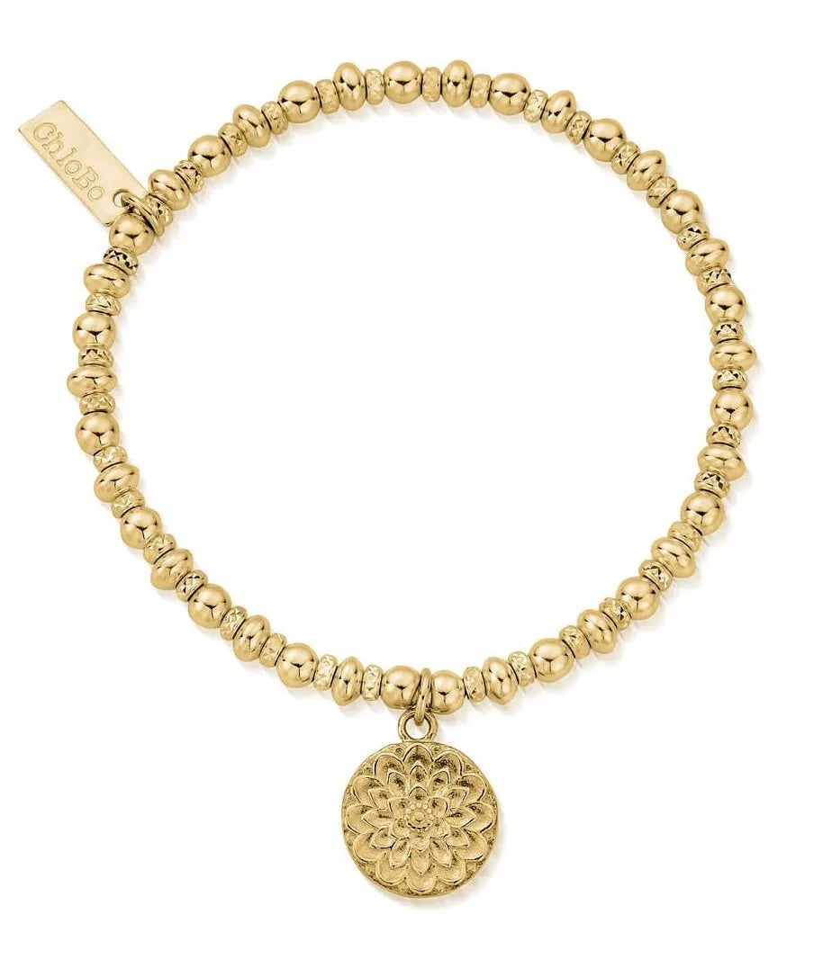 ChloBo Yellow Gold Didi Sparkle Moonflower Bracelet