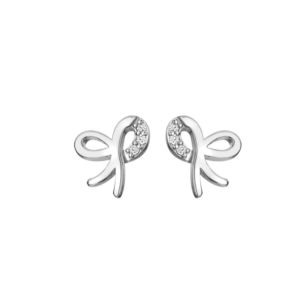 Hot Diamonds Ribbon Stud Earrings