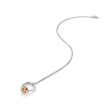 Hot Diamonds Trio Gold Barrel Pendant