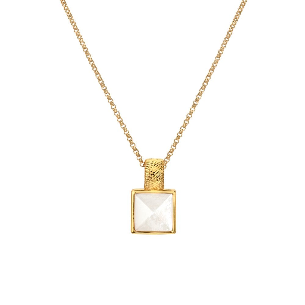 Hot Diamonds X Jac Jossa Calm Mother of Pearl Square Pendant