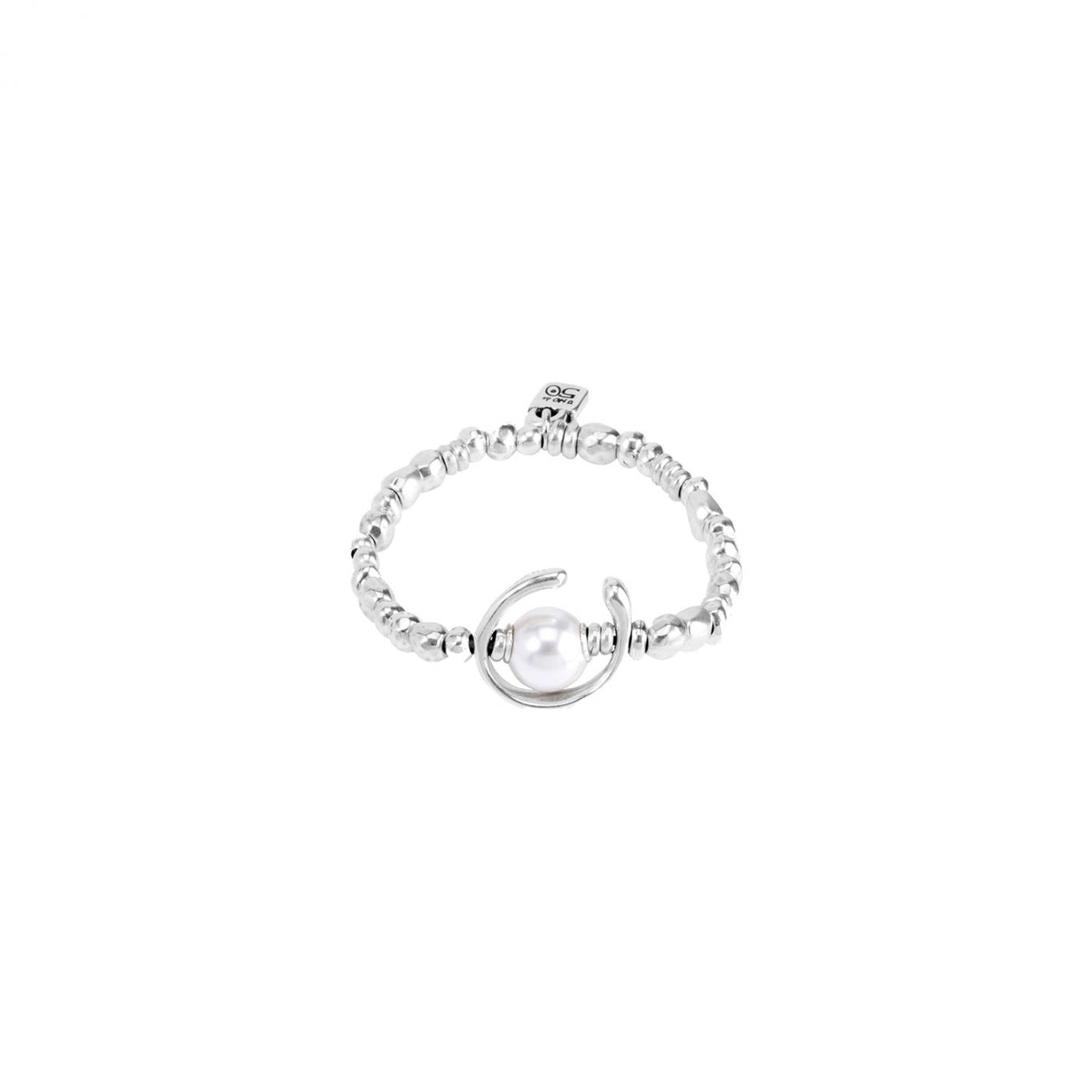 UNO de 50 Another Round Silver Pearl Bracelet